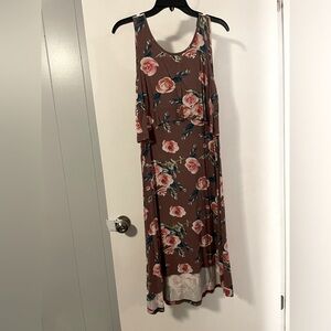 Latched Mama Nursing Swing Dress - Medium / Boysenberry Floral